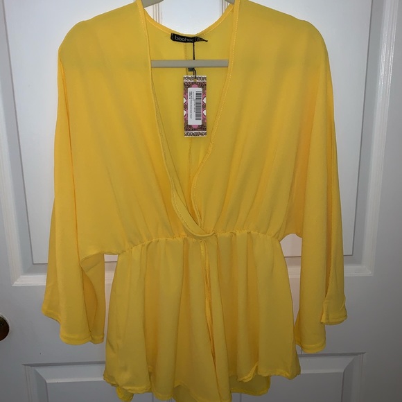 Boohoo Other - Yellow Boohoo Romper